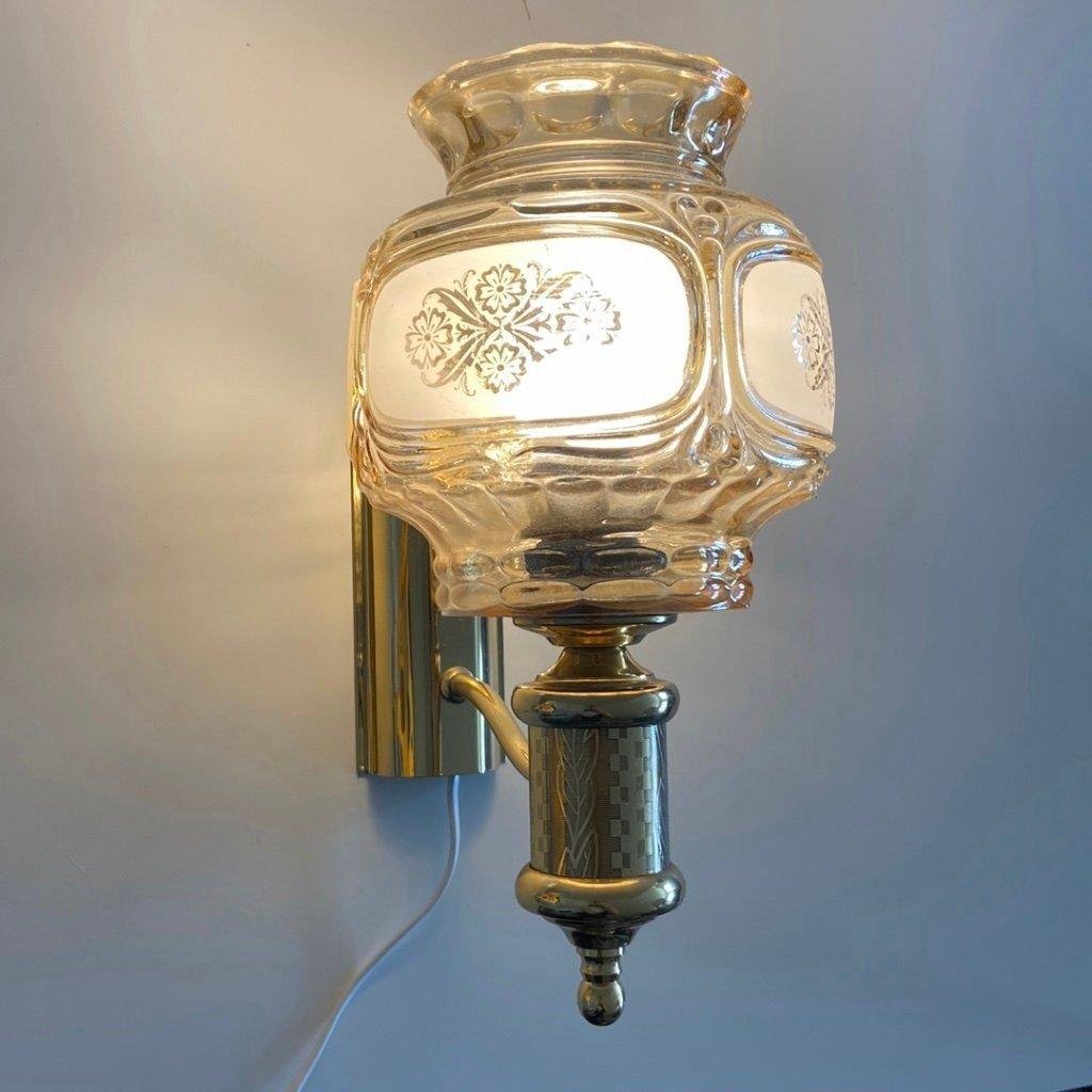 Vintage Bofa vägglampa i mässing brass wall lamp