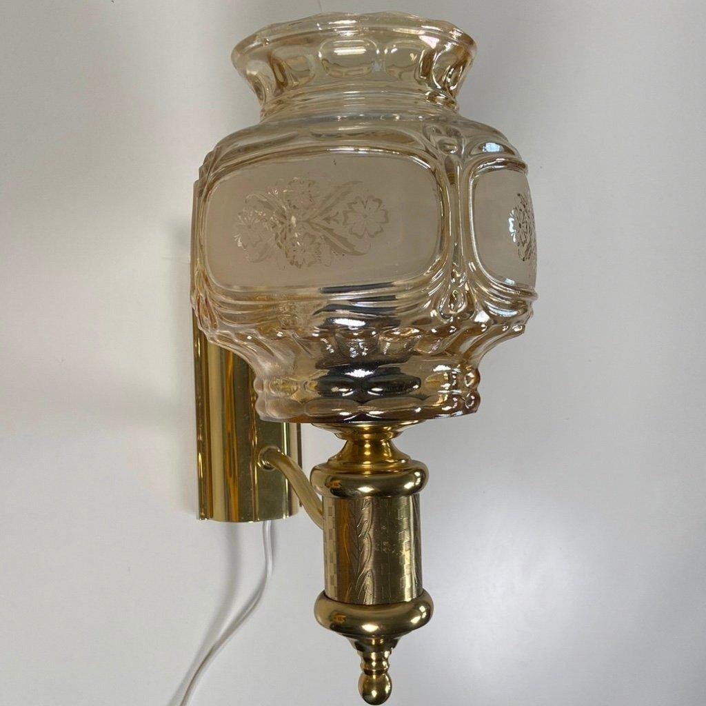 Vintage Bofa vägglampa i mässing brass wall lamp