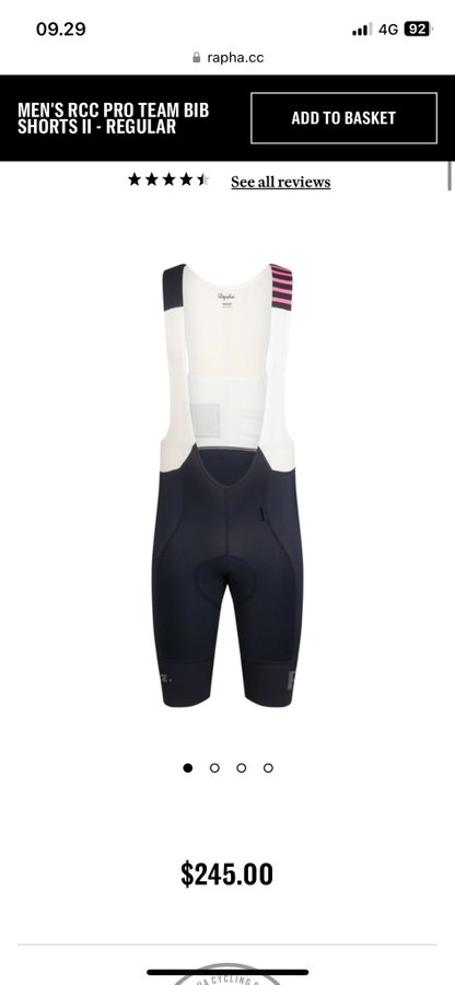 Rapha RCC Pro Team Bib Shorts