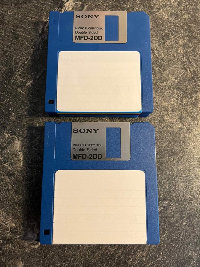 10st Sony Blå MF-2DD/720kb Disketter