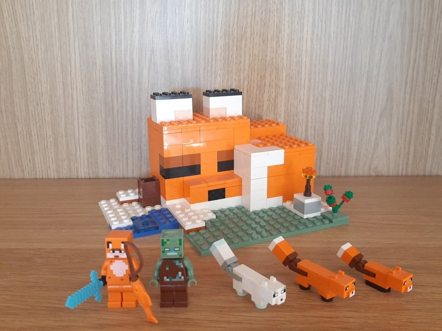 100% Komplett + BOX | LEGO Minecraft | Rävstugan / The Fox Lodge 21178