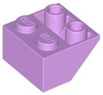 Medium Lavender Slope Inverted 45 2 x 2 with Flat Bottom Pin - LEGO - 3660