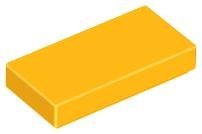 Bright Light Orange Tile 1 x 2 with Groove - LEGO - 3069b