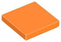 Orange Tile 2 x 2 with Groove - LEGO - 3068b