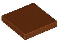 Reddish Brown Tile 2 x 2 with Groove - LEGO - 3068b