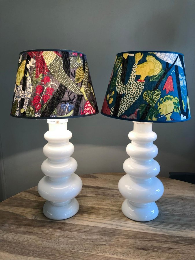 PO STRÖM ALSTERFORS LAMPFOT KULFOT GLAS BORDSLAMPA 60 TAL RETRO 2