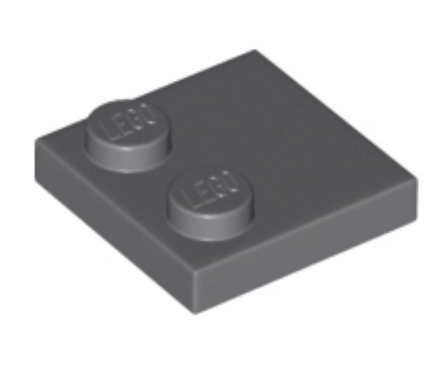 Dark Bluish Gray Tile Modified 2 x 2 with Studs on Edge - LEGO - 33909