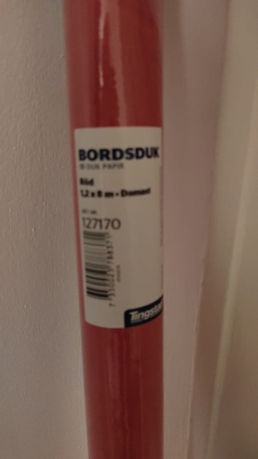 BORDSDUK 12 x 8 m Röd DAMAST