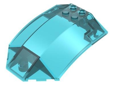 Trans-Light Blue Windscreen 8 x 6 x 2 Curved - LEGO - x224