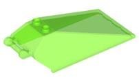 Trans-Bright Green Windscreen 8 x 4 x 2 with 2 Studs and Bar Hand - LEGO - 21849