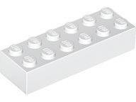 White Brick 2 x 6 - LEGO - 2456