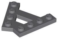 Dark Bluish Gray Wedge Plate A-Shape with 2 Rows of 4 Studs - LEGO - 15706