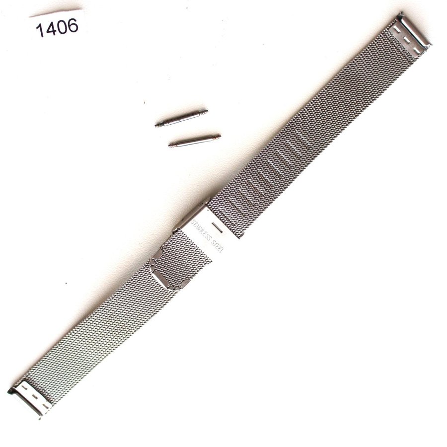 Beg justerbart klockarmband i stål med hornavst 14 mm