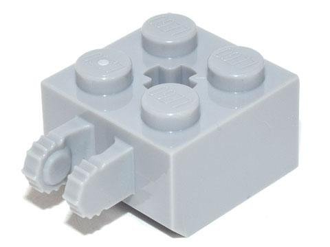 Light Bluish Gray Hinge Brick 2 x 2 Locking with 2 Fingers - LEGO - 53029