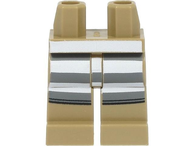 Dark Tan Hips and Legs with Stripes - LEGO - Minifigur - 970c00pb1325