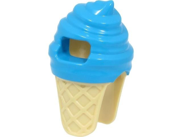 Dark Azure Minifigure Headgear Head Cover Costume Ice Cream- LEGO- 80678pb01