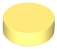 Bright Light Yellow Tile Round 1 x 1 - LEGO - 98138