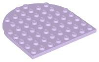 Lavender Plate Round 8 x 8 Rounded End - LEGO - 41948