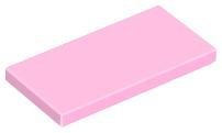 Bright Pink Tile 2 x 4 - LEGO - 87079