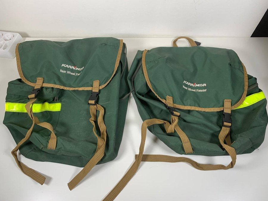 Ett Par Vintage Karrimor England Cykelväska för pakethållaren Bycycle Bag