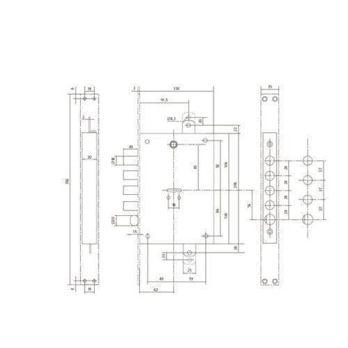 LÅS FIAM 648 High Security Re-Programmable Lock For Armored Doors With 5 Keys