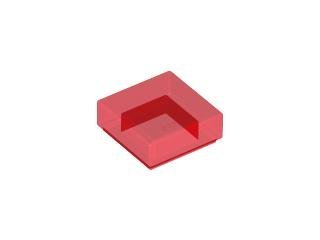 Trans-Red Tile 1 x 1 with Groove - LEGO - 3070b