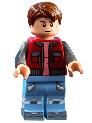 Marty McFly - Red Vest with Pockets - LEGO - Minifigur - btf001