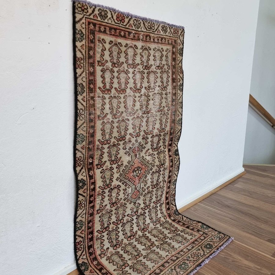 Äkta Vintage matta ca: 120x60 cm - 100% ull - Tvättad  klart - Handknuten