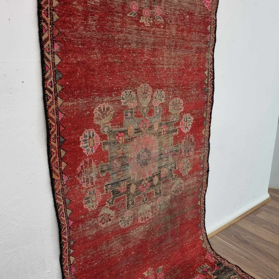 Äkta Vintage matta ca: 177x80 cm - 100% ull - Tvättad  klart - Handknuten