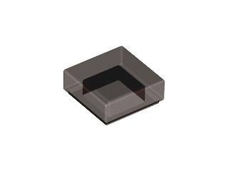 Trans-Brown (Old Trans-Black) Tile 1 x 1 with Groove - LEGO - 3070