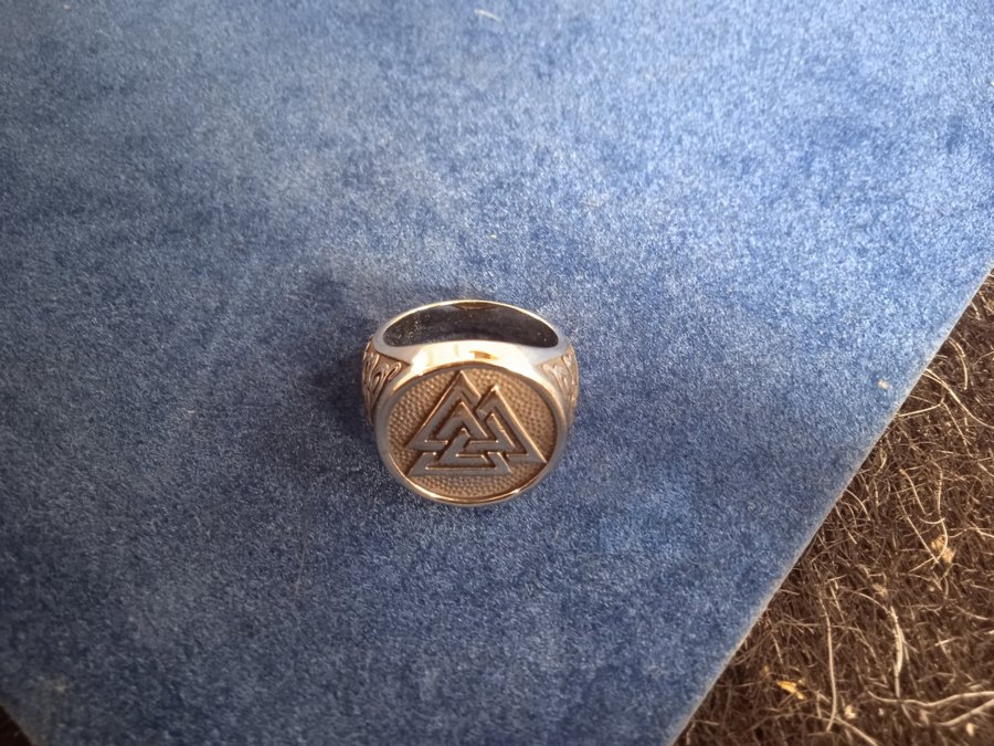 Valknut Valas hjärta Odens knop Ring Storlek 195