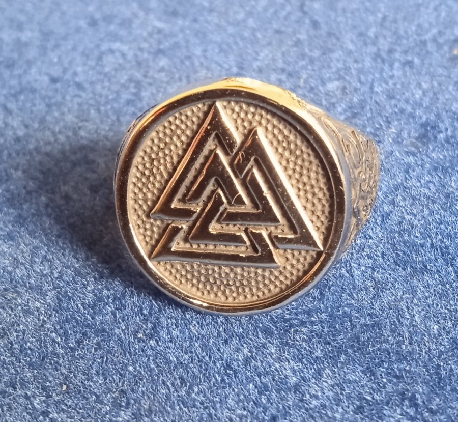 Valknut Valas hjärta Odens knop Ring Storlek 195