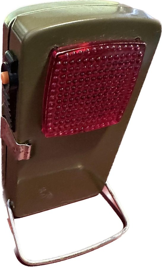 Retro Vintage militär typ signal metall lampa lantern med grön röd lins