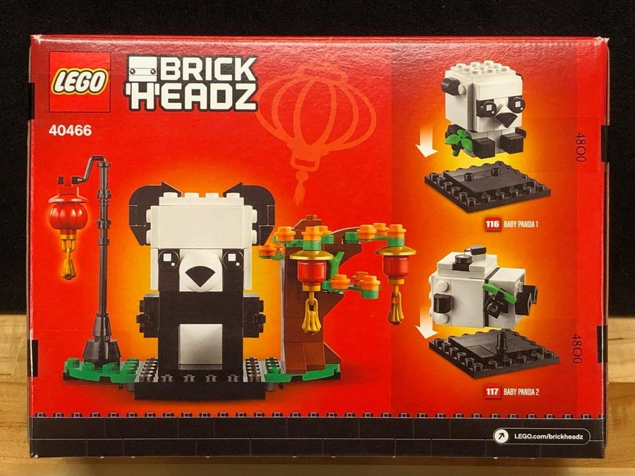 LEGO BrickHeadz 40466 "Kinesisk nyår och pandor" - från 2021 Oöppnad!