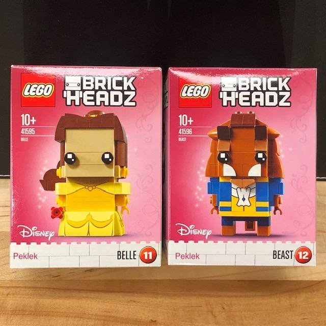 LEGO BrickHeadz 41595 + 41596 "Belle  Beast" - från 2018 oöppnade!