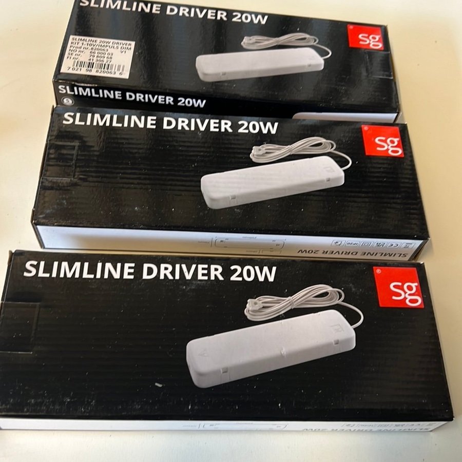 Slimline Driver 20W SG 3 st nya