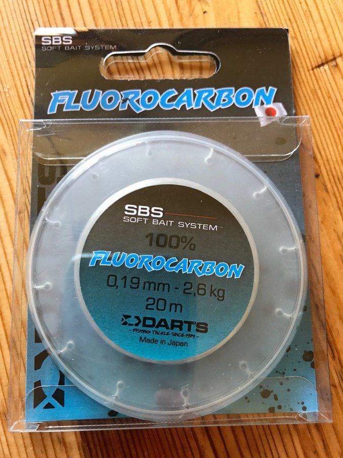 Fluorocarbon Lina 0,19 mm upp till 2,6 kilo 20m