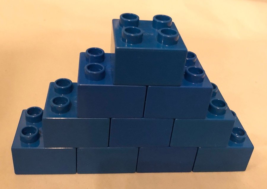 Lego DUPLO 10 st Blå 2 x 2 knoppar / noppar