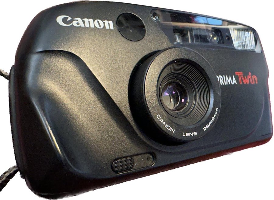 Vintage Canon Prima Twin Analog kamera 28-48mm 35mm film kompaktkamera