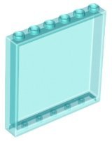 Trans-Light Blue Panel 1 x 6 x 5 - LEGO - 59349