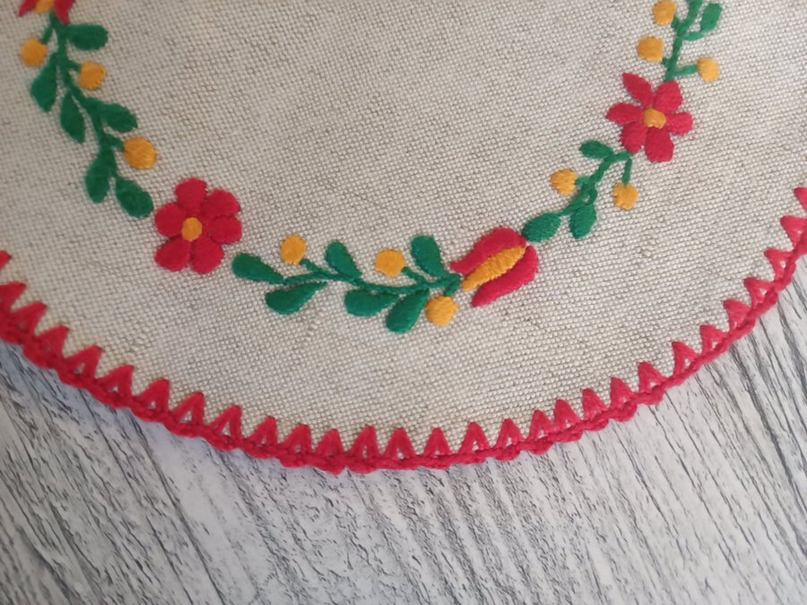 2 st Broderade juldukar Retro