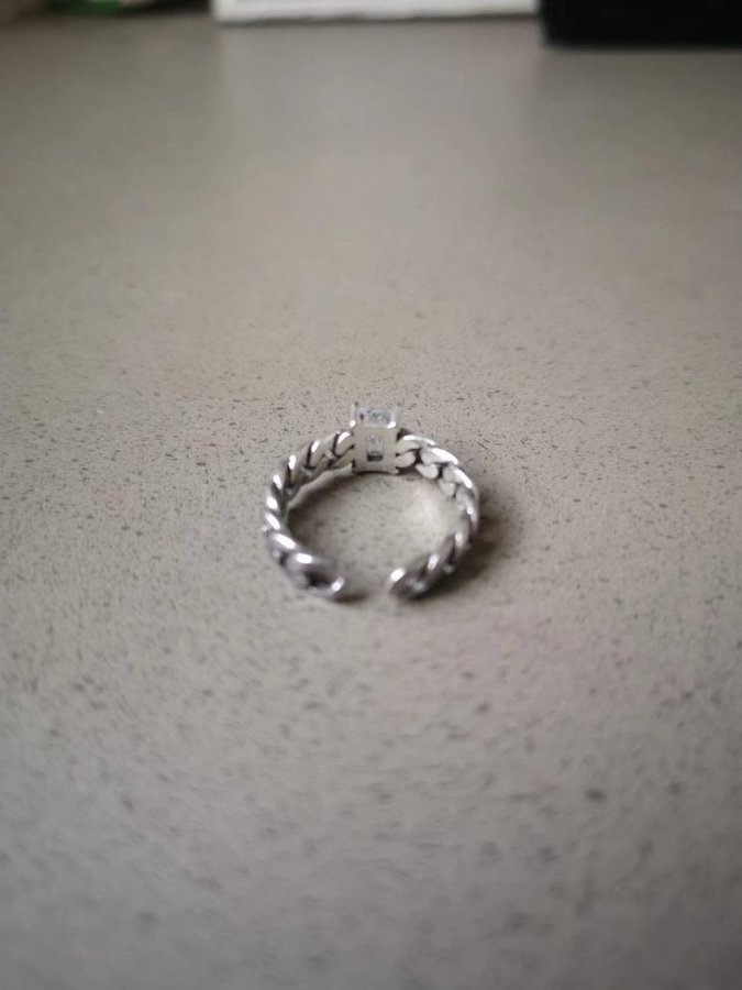 Silver ring 925 med kristall