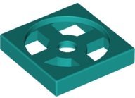 Dark Turquoise Turntable 2 x 2 Plate Base - LEGO - 3680