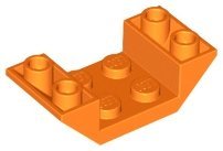 Orange Slope Inverted 45 4 x 2 Double with 2 x 2 Cutout - LEGO - 4871