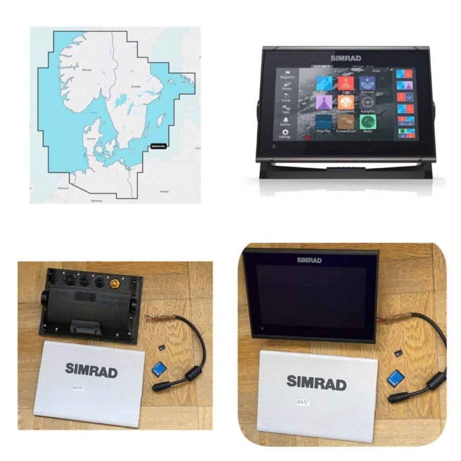 Simrad GO9 XSE Inkl Navionics Platinum+EU645L Skagerrak  Kattegatt 2023