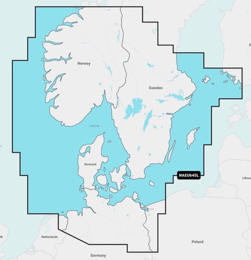 Simrad GO12 XSE Inkl Navionics Platinum+EU645L Skagerrak  Kattegatt 2024