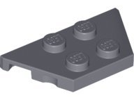 Dark Bluish Gray Wedge Plate 2 x 4 - LEGO - 51739