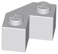 Light Bluish Gray Brick Modified Facet 2 x 2 - LEGO - 87620
