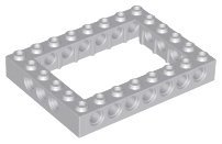 Light Bluish Gray Technic Brick 6 x 8 Open Center - LEGO - 32532