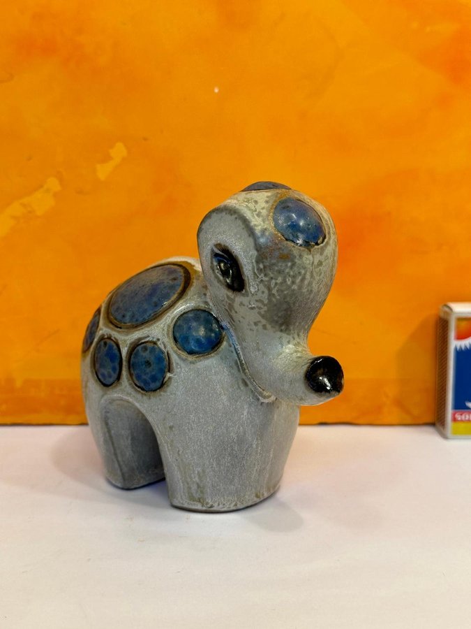 BRITT-LOUISE SUNDELLFigurinKeramik Elefant "Ringo" Gustavsberg 60 talet